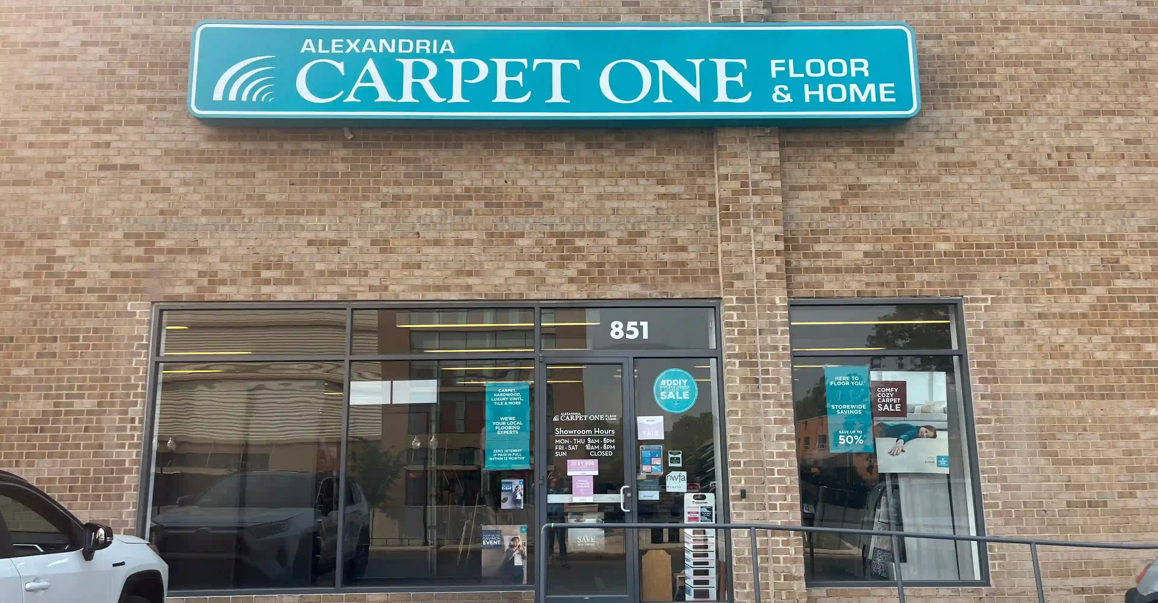 Alexandria carpet one storefront
